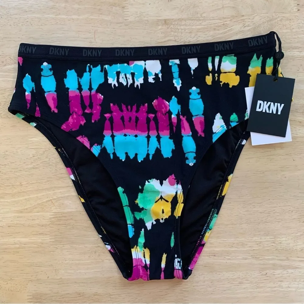 Nwt DKNY women’s high waist tie dye bikini bottom size medium